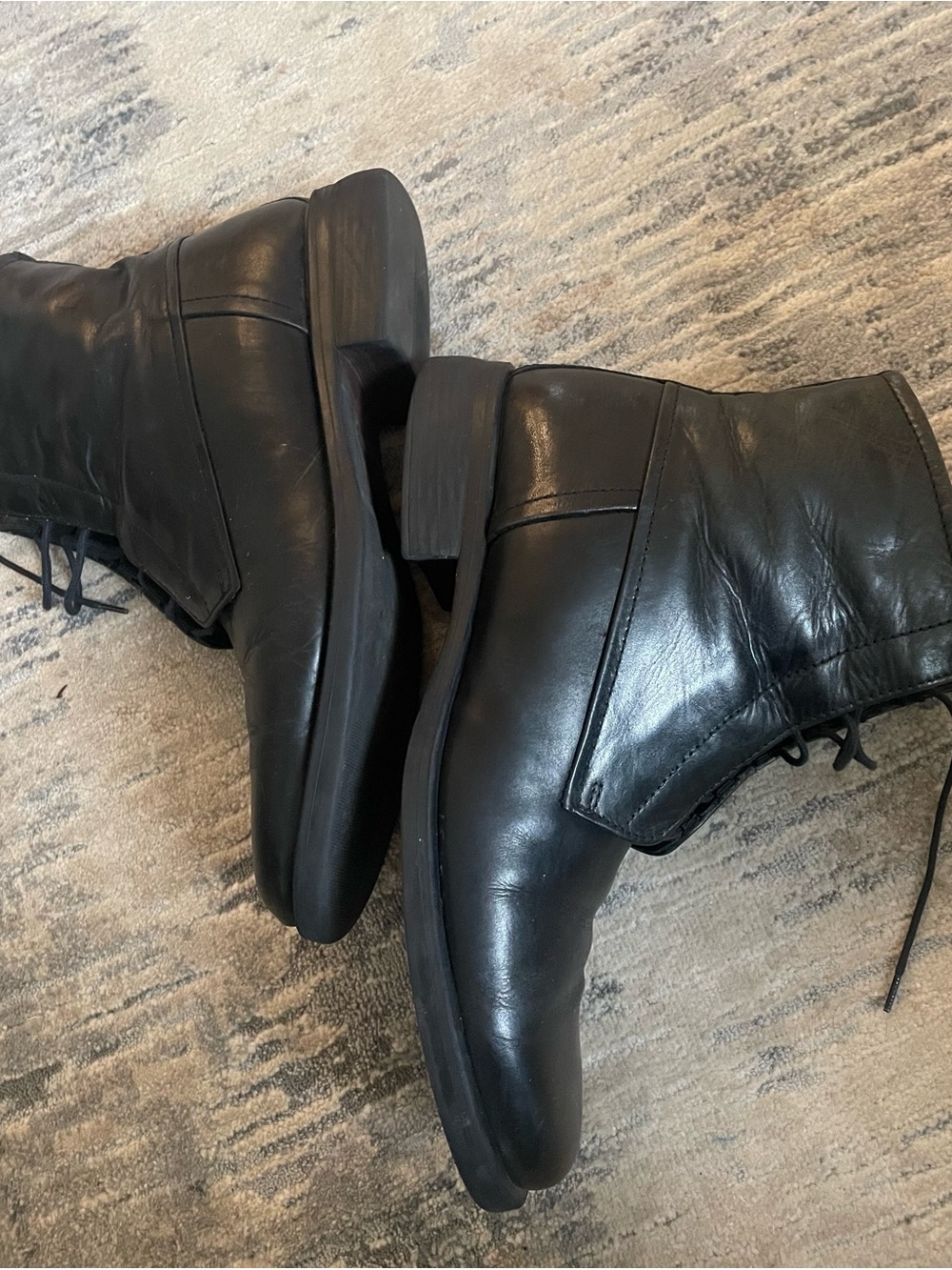 BASS Women’s Black Leather Ankle Boots Size 9 M 3L68 MADE IN ITALY- EUC - Picture 5 of 13